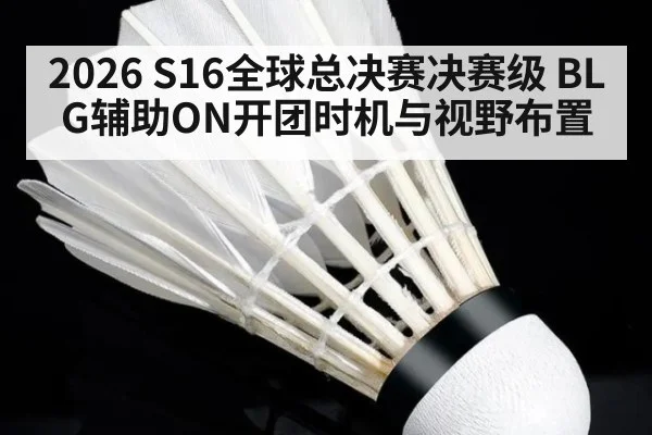 2026 S16全球总决赛决赛级 BLG辅助ON开团时机与视野布置